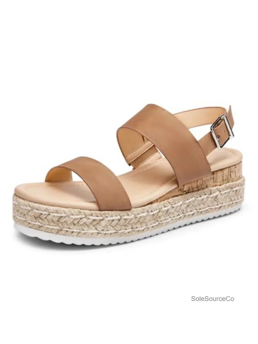 Cork Platform Wedge Heels Women's Espadrille Sandals Ankle Strap Non Slip